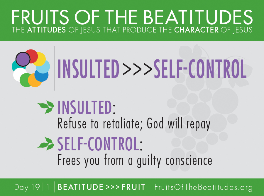 FRUITS OF THE BEATITUDES | INSULTED >>> SELF-CONTROL (19-1)