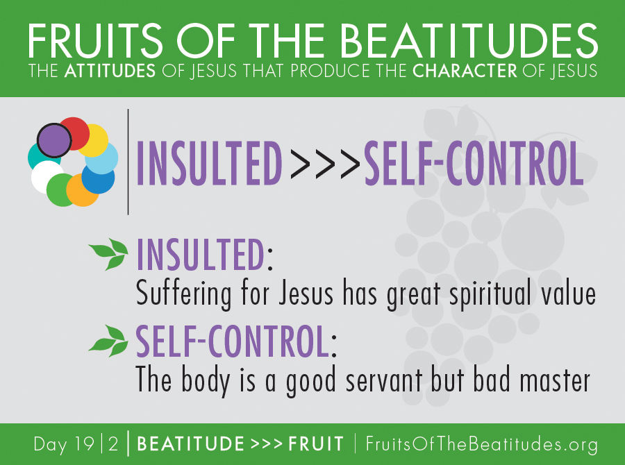 FRUITS OF THE BEATITUDES | INSULTED >>> SELF-CONTROL (19-2)