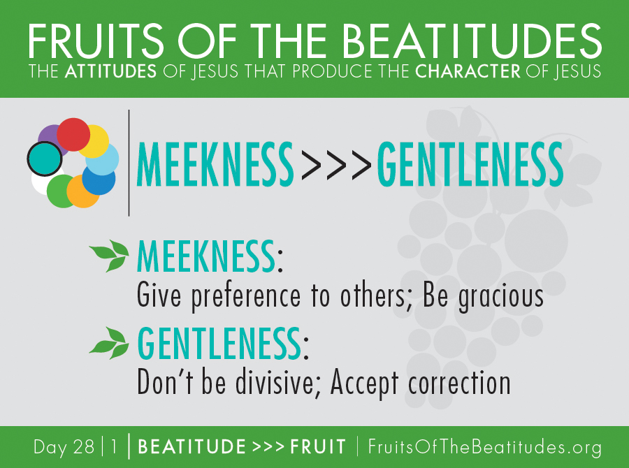 FRUITS OF THE BEATITUDES | MEEKNESS >>> GENTLENESS (28-1)