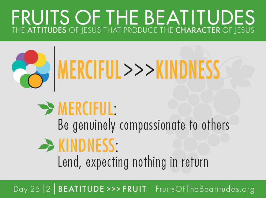 FRUITS OF THE BEATITUDES | MERCIFUL >>> KINDNESS (25-2)