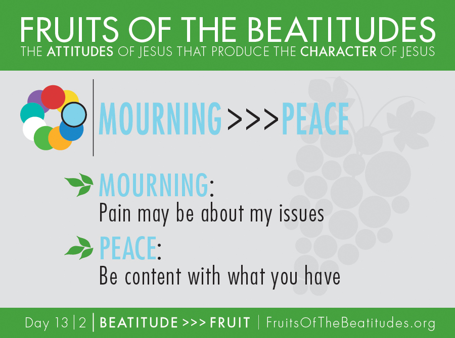 FRUITS OF THE BEATITUDES | MOURNING >>> PEACE (13-2)