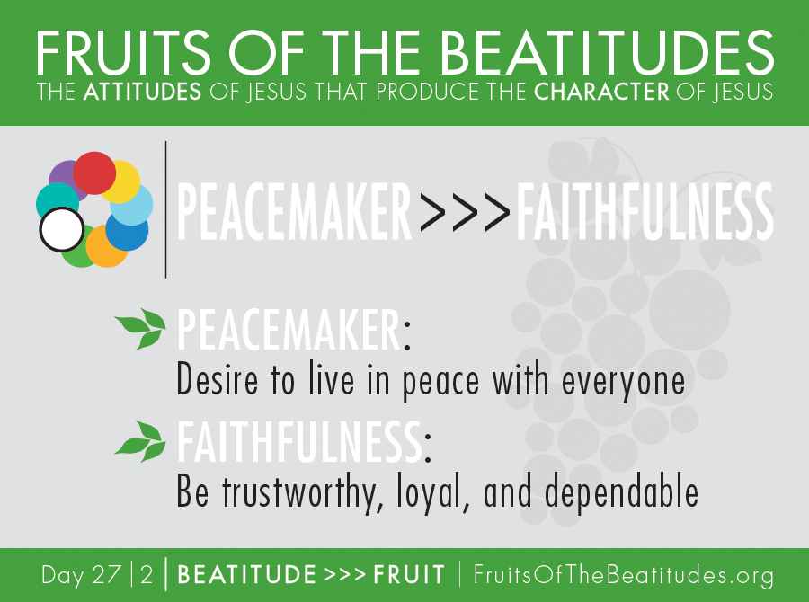 FRUITS OF THE BEATITUDES | PEACEMAKER >>> FAITHFULNESS (27-2)