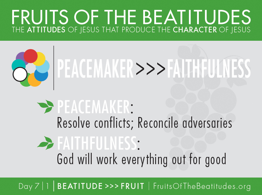 FRUITS OF THE BEATITUDES | PEACEMAKER >>> FAITHFULNESS (7-1)