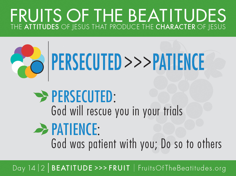 FRUITS OF THE BEATITUDES | PERSECUTED >>> PATIENCE (14-2)