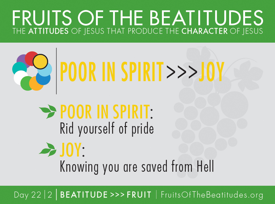 FRUITS OF THE BEATITUDES | POOR IN SPIRIT >>> JOY (22-2)