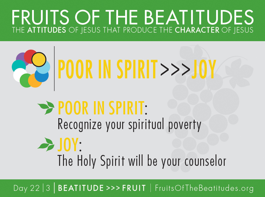 FRUITS OF THE BEATITUDES | POOR IN SPIRIT >>> JOY (22-3)