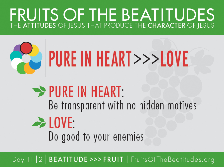 FRUITS OF THE BEATITUDES | PURE IN HEART >>> LOVE (11-2)