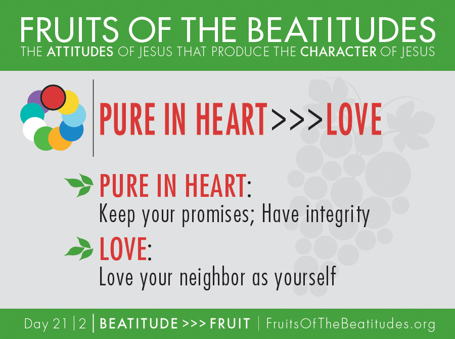 FRUITS OF THE BEATITUDES | PURE IN HEART >>> LOVE (21-2)