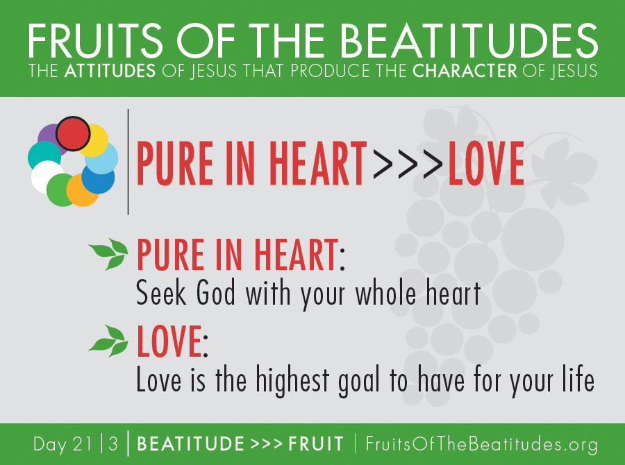 FRUITS OF THE BEATITUDES | PURE IN HEART >>> LOVE (21-3)