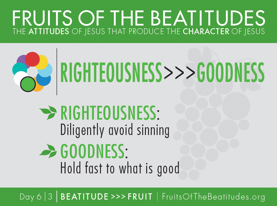FRUITS OF THE BEATITUDES | RIGHTEOUSNESS >>> GOODNESS (6-3)